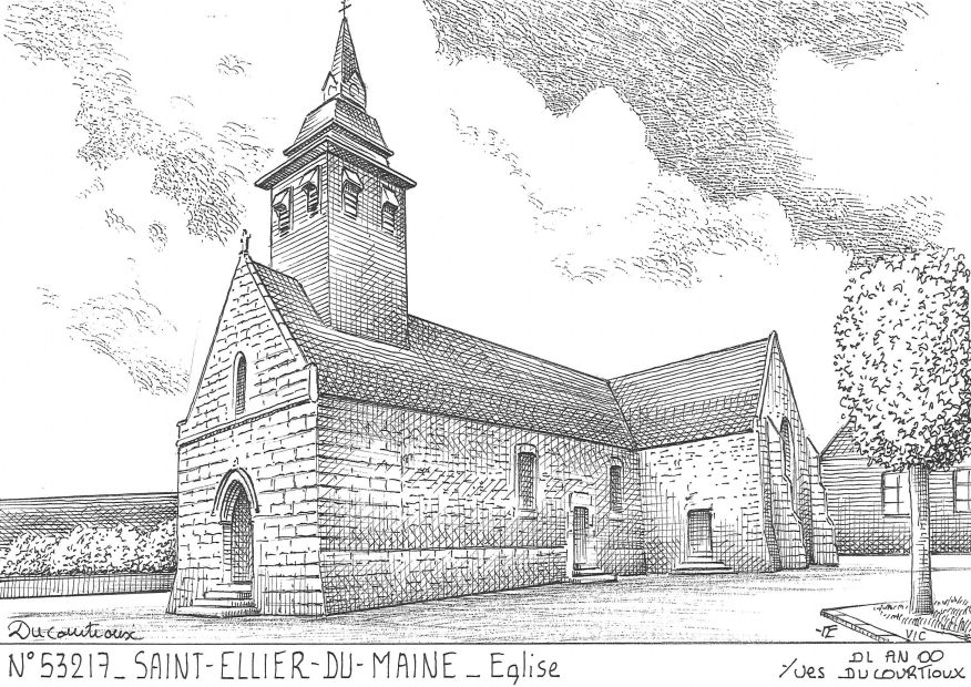 N 53217 - ST ELLIER DU MAINE - église
